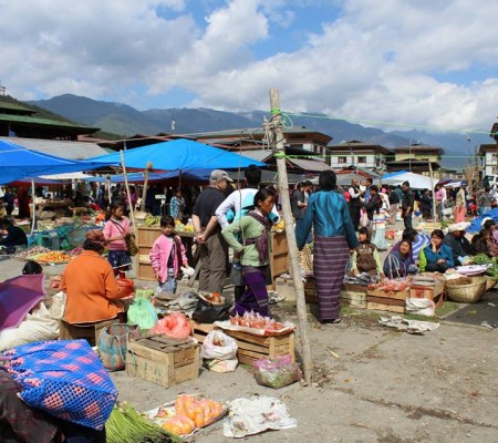 Weekend market in Thimphu, Bhutan